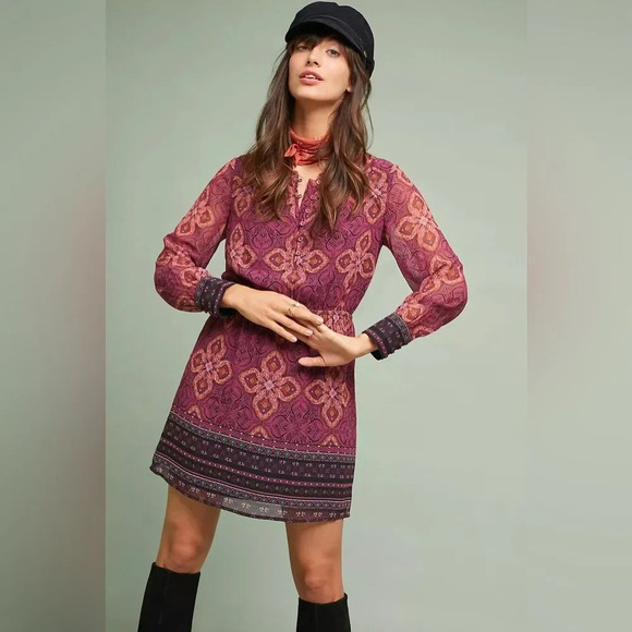 MAEVE by ANTHROPOLOGIE NWOT Geometric Petite‎ Dress - Picture 1 of 7